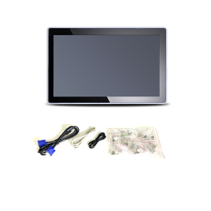 Промышленный монитор Axiomtek P624-C-DC, дисплей 23.8" FHD (450 Нит) с проекционно-ёмкостным экраном. IP65 (передняя панель), Видеоинтерфейсы VGA, HD