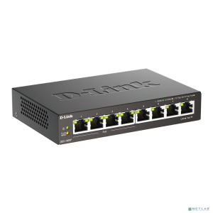 D-Link DGS-1008P/F3A Неуправляемый коммутатор с 8 портами 10/100/1000Base-T (4 порта PoE 802.3af/at, PoE-бюджет 60 Вт)