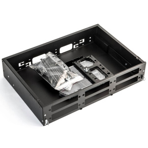 Бокс оптический Hyperline FO-19V-2U-6xSLT-W130H30-48UN-BK Бокс оптический универсальный 19" выдвижной, с полкой, от 8 до 48 портов (SC, duplex LC, ST,