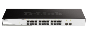Коммутатор D-Link Управляемый L2 коммутатор, 24x1000Base-T, 2x1000Base-X SFP, защита от статического электричества до 6 кВ, CLI Коммутатор D-Link Управляемый L2 коммутатор, 24x1000Base-T, 2x1000Base-X SFP, защита от статического электричества до 6 кВ, CLI