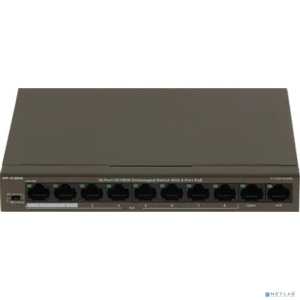 IP-COM F1110P-8-63W Коммутатор PoE неуправляемый 10-Ports 10/100 Mbps Base-TX / 8-Ports PoE (PoE бюджет 58W)