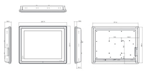 Медицинский безвентиляторный компьютер MPC152-845-DC, дисплей 15'' XGA TFT, резистивный сенсорный экран, процессор Intel Celeron N3050, 1 x 204-pin SO