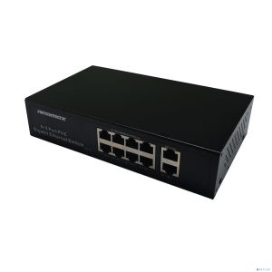 NEOMAX неуправляемый коммутатор NMS-110PoE-1000-S, 10 портов 1000 Mbps, 8xPoE, металл