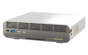 Сетевой RAID-накопитель QuTS hero, 5 отсеков E1.S/M.2 2280 NVMe SSD, 1 порт 2,5 GbE BASE-T, 1 порт 10 GbE BASE-T, HDMI порт, 2 Thunderbolt 4 порта. In