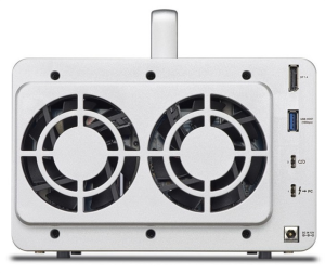 Система хранения данных TerraMaster D5-Thunderbolt3 DAS tower/JBOD,RAID0,1,10,5/up to 5 HS SATA(3,5' or 2,5')/1xDP1.2/2x40GbThunderbolt3/1xPS/1YW