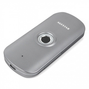 Корпус AGESTAR 31UBNVFC-GRAY Внешний SSD M.2 NVME (M-Key) , сканер отпечатка пальца, шифрование данных, алюминий, серый (2280) {50} (672998)