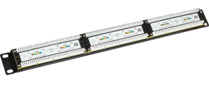 Патч-панель LANMASTER 24 порта с индикаторами, UTP, кат.5E, 1U