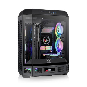 Корпус Thermaltake The Tower 600 черный без БП ATX 11x120mm 5x140mm 4xUSB3.0 audio bott PSU