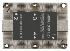 Supermicro Heatsink 1U SNK-P0067PSMB Pass. Hi. Perf. Front CPU HS, 18W mm Mid. Air CH, Narrow