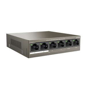 TENDA TEF1106P-4-63W Коммутатор настольный 6-Ports 10/100 Base-TX 4-Ports PoE(PoE бюджет 63W)
