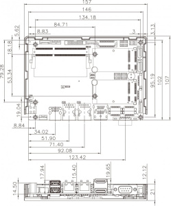 Одноплатный компьютер WAFER-BW-N4, форм-фактор 3.5", процессор Intel Pentium N3710 до 2.56ГГц, DDR3L, 2x HDMI, LVDS, 2x GbE, 3x COM, 4x USB 2.0, SATA