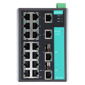 Управляемый коммутатор 16 x 10/100BaseTX, 2 x Combo Gigabit, с расширенным диапазоном температур