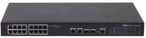 Коммутатор Dahua 16-портовый управляемый с РоЕ, уровень L2Порты: 16 RJ45 10/100Мбит/с (PoE/PoE+/Hi-PoE), 2 комбинированных SFP/RJ45 10/100/1000Мбит/с Коммутатор Dahua 16-портовый управляемый с РоЕ, уровень L2Порты: 16 RJ45 10/100Мбит/с (PoE/PoE+/Hi-PoE), 2 комбинированных SFP/RJ45 10/100/1000Мбит/с