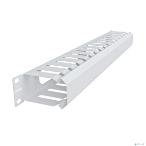 NTSS Организатор кабельный горизонтальный с крышкой NTSS, крепление 19 1U, глубиной 45мм, металл, серый RAL 7035 NTSS-HORGC-1U-(45)