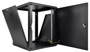 шкаф ЦМО Шкаф телекоммуникационный настенный разборный ЭКОНОМ 15U (600 350) дверь металл, цвет черный