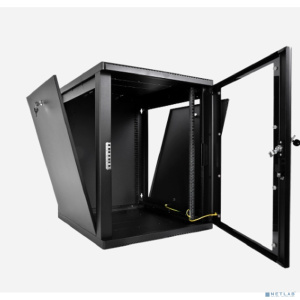 ЦМО Шкаф телекоммуникационный настенный разборный 12U (600 x 520) съемные стенки, дверь стекло, цвет черный (ШРН-М-12.500-9005)