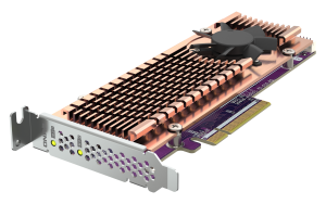 Карта расширения 2 слота M.2 22110/2280 NVMe SSD. Интерфейс PCIe Gen3 x8.