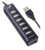 Perfeo USB-HUB 7 Port, (PF-H034 Black) чёрный [PF_C3225]