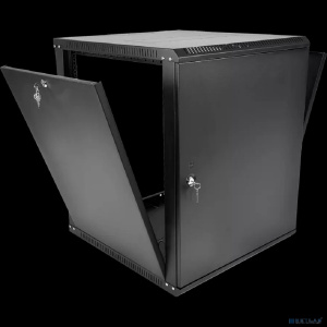 ЦМО Шкаф телекоммуникационный настенный разборный ЭКОНОМ 12U (600 x 650) дверь металл, цвет черный (ШРН-Э-12.650.1-9005)