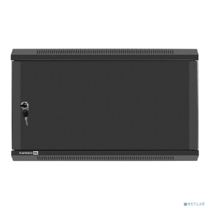 Exegate EX298617RUS Шкаф телекоммуникационный 19" настенный 6U ExeGate EC-WM-6U.450.M.BLACK (19”, 6U, 600x450x370mm (ШхГхВ), передняя дверь металл, съ