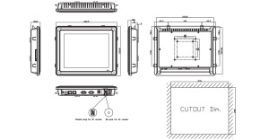 Промышленный панельный компьютер GOT5100T-834-J, дисплей 10.4" SVGA, резистивный экран, процессор Intel Celeron J1900 4C (2 ГГц), 1 x слот DDR3L SO-DI