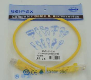Патч-корд cat.5E stranded molded 0.5м желтый RJ-45 (m)-RJ-45 (m) Патч-корд cat.5E stranded molded 0.5м желтый RJ-45 (m)-RJ-45 (m)