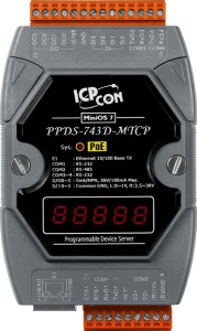 4-портовый программируемый преобразователь Modbus RTU/ASCII в Modbus TCP с возможностью питания PoE, с индикацией
