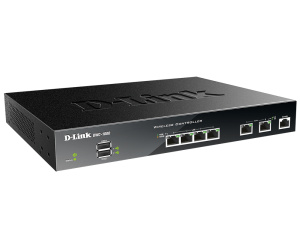 Контроллер/ DWC-1000/C WLAN Controller, 4x1000Base-T, 2x1000Base-T Option, 2xUSB ports, RJ45 Consol, 12/66 Unified APs management ability