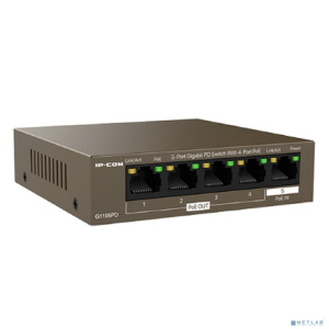 IP-COM G1105PD Коммутатор PD-PoE 5-Ports 10/100/1000 Base-T + 1-Port 1000 Base-X