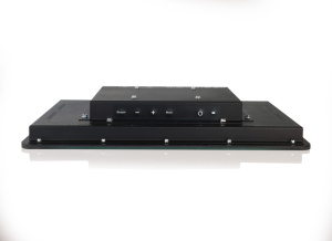 Промышленный монитор серии GLA-15W. Дисплей 15.6", 1920 х 1080 с проекционно-емкостным сенсорным экраном, повышенной яркостью 450 кд/м2 и антибликовым