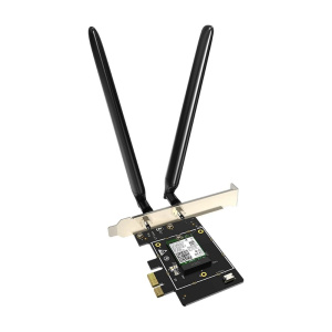 Адаптер беспроводной связи (Wi-Fi) Tenda E33 Сетевой PCIe адаптер AX5400 , 2,4/5/5 ГГц, до 2402 Мбит/с