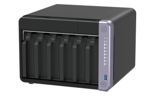 система хранения данных QNAP SMB QC 2GhzCPU/4Gb/upto 6HDD, up to 22 with TL-D1600S/SATA(3,5" 2,5")/ 2xUSB3.2/1xHDMI/1xExp.slot/2x2,5Gb 2x10Gb(SFP+)/iS