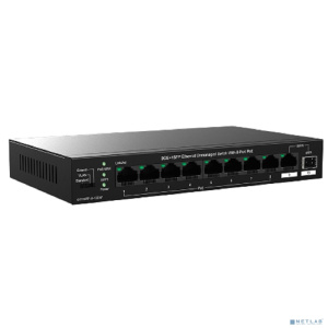 IP-COM G1110PF-8-120W Коммутатор неуправляемый PoE, 10 портов, 9x1 Гбит/с, SFP 1х1 Гбит/с, PoE 8х30 Вт (до 102 Вт), настольный