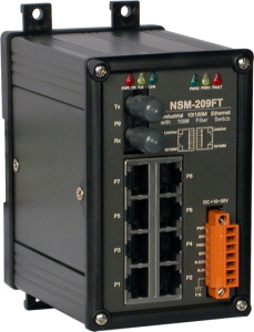 Коммутатор 8 x 10/100BaseTX, 1 x 10/100BaseFX, многомод, разъем ST, металлический корпус