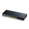 Коммутатор Коммутатор PoE+ Zyxel GS1100-10HP, 8xGE PoE+, 2xSFP, настольный, бесшумный, бюджет PoE 130 Вт, Kensigton lock Коммутатор Коммутатор PoE+ Zyxel GS1100-10HP, 8xGE PoE+, 2xSFP, настольный, бесшумный, бюджет PoE 130 Вт, Kensigton lock
