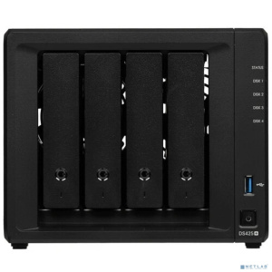 Сетевое хранилище Synology DiskStation DS425+ black (Intel J4125/2Gb/4(3.5"/2.5"SATA/SSD) + 2 NVMe/RAID/1x1Gb/1x2.5Gb/2хUSB 3.2/no WIFI) (DS425+)