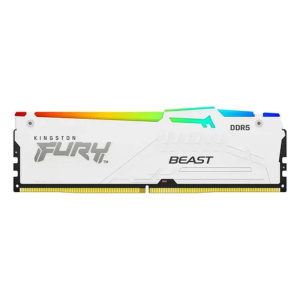 Память оперативная/ Kingston 16GB 5200MT/s DDR5 CL36 DIMM FURY Beast White RGB EXPO
