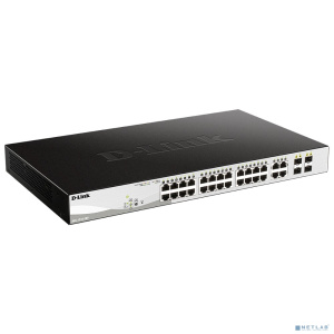 D-Link DGS-1210-28P/FL1A Управляемый L2 коммутатор с 24 портами 10/100/1000Base-T и 4 комбо-портами 100/1000Base-T/SFP (24 порта PoE 802.3af/at, РоЕ-б