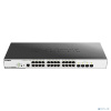 D-Link DGS-3000-28LP/B1A Управляемый L2 коммутатор с 24 портами 10/100/1000Base-T и 4 портами 1000Base-X SFP (24 порта PoE 802.3af/at, PoE-бюджет 193