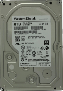 Жесткий диск Western Digital Ultrastar DC HС310 HDD 3.5" SATA 6TB, 7200 rpm, 256MB buffer, 512e, 0B36039, 1 year