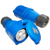Вилка Розетка IEC 309 однофазная, 32A, 250V, разборная, синяя