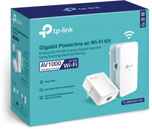 Сетевой адаптер Powerline TP-Link TL-WPA7517 KIT AV1000 Gigabit Ethernet (упак.:2шт)