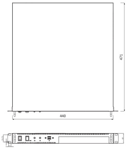 Промышленный компьютерный корпус AX61135TM-RC, 1U, 12" x 9.6"стандартная ATX MB, внутренний 2 x 3.5" HDD или внутренний 2 x 2.5" HDD, 2 x USB 2.0, 1 x