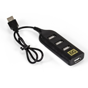 Кабель Exegate EX293976RUS USB-Хаб (концентратор) DUB-42 (кабель-адаптер USB2.0 --> 4xUSB2.0, Plug&Play, черный)