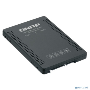 QNAP QDA-A2MAR Адаптер для накопителей, 2,5". 2 слота M.2 2280 SATA SSD. Скорость передачи 6 Гбит/c.