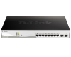 Коммутатор D-Link Управляемый L2 PoE-коммутатор, 8x1000Base-T PoE, 2x1000Base-X SFP, PoE-бюджет 130 Вт, защита от статического электричества до 6 кВ,