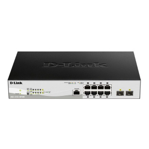 Коммутатор D-Link DGS-1210-10P/ME/B1A Управляемый коммутатор 2 уровня с 8 портами 10/100/1000Base-T с поддержкой PoE и 2 портами 1000Base-X SFP, RTL {