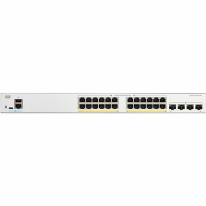 Коммутатор CISCO Catalyst 1200 24x10/100/1000 RJ-45 PoE+, 4x1G SFP+ uplinks, PoE+ 195W, Rack Mounting kit, Fanless, C1200-24P-4G