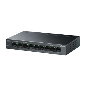 коммутатор TP-Link LS109P, 9-Port 10/100 Mbps Desktop Switch with 8-Port PoE+, 63 W, 250m