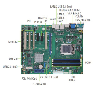 Российский промышленный стоечный компьютер FRONT Rack 540.340, на базе процессора Intel Core i5-8500T / 4U / RAM 4 Гб DDR4 / HHD 1 Tб / LAN 2 x 10/100